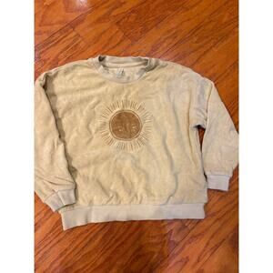 Rylee + Cru Kids Sun Sweatshirt Size 6–7Y Yellow Crewneck